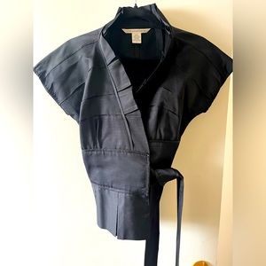 Diane Von Furstenberg Kimono Wrap Top, Sz 4, Classic DVF